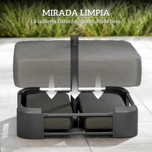 Base para Sombrilla con Funda Bolsas de Arena Pie para Sombrilla Postes Ø48 mm Rellenable Arena 80kg Arena Húmeda 90 kg [6]