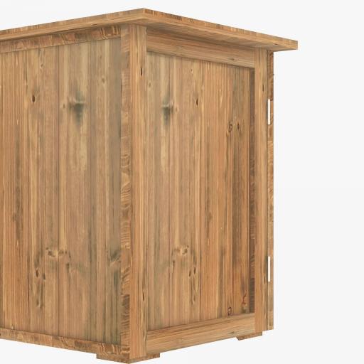 Caseta de Jardín Exterior de Madera con 2 Puertas Magnéticas para Almacenamiento de Herramientas 77x55x72 cm Marrón [6]