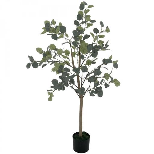 Planta Artificial Decorativa de 120 cm Eucaliptus Sintético con 230 Hojas en Maceta para Interior Verde [3]