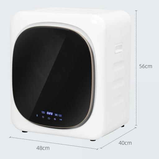 Secadora de Evacuación 2,5 kg 800W con Pantalla Táctil Control de Tiempo y Temperatura Función Antiarrugas Blanco [1]