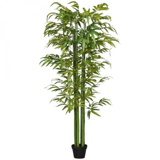 Bambú Artificial 180 cm Planta Sintética de Interior para Decoración de Oficina Hogar Ø17x180 cm Verde [3]