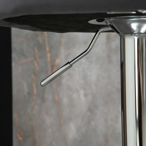 Juego de 2 Taburetes de Cocina Taburetes Altos con Altura Ajustable Asiento Giratorio 43x45x81-101 cm Gris [7]