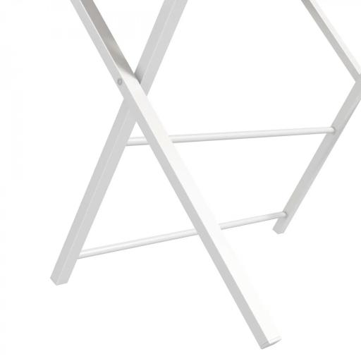 Mesa de Estudio Plegable con Estante Superior Estilo Moderno para Sala Oficina Dormitorio 81,5x70x84 cm Natural y Blanco [6]