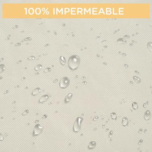 Funda Biege Impermeable para Banco 3 Plazas 218x111x101 cm Cubierta para Sofá o Mueble de Jardín [3]