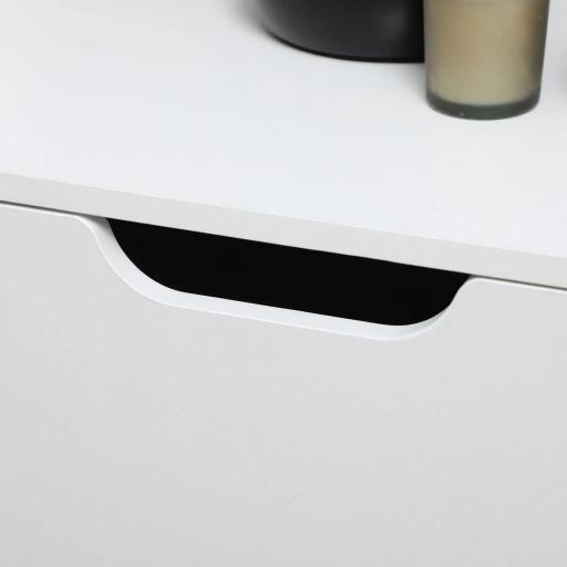 Aparador de Cocina con 2 Puertas y 1 Cajón Estilo Moderno con Patas Inclinadas 98x39x81,5 cm Blanco y Gris [5]