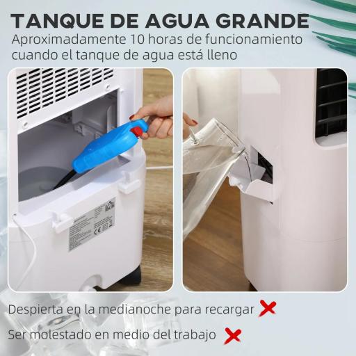 Enfriador de Aire Portátil Silencioso Aire Acondicionado con Pantalla LED y Control Remoto 32x37x74 cm Blanco [7]