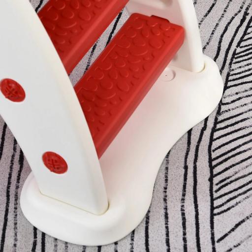 Tobogán Infantil de 18-36 Meses Tobogán para Niños Plegable con Escaleras Rampa Larga para Jardín Parque Interiores 120x50x56 cm Rojo [6]