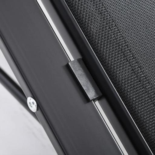 Set de 2 Tumbonas Jardín Exterior con Mesa Auxiliar de Vidrio Templado Tumbonas con Respaldo Reposabrazos para Patio Piscina Terraza Exterior Negro [7]