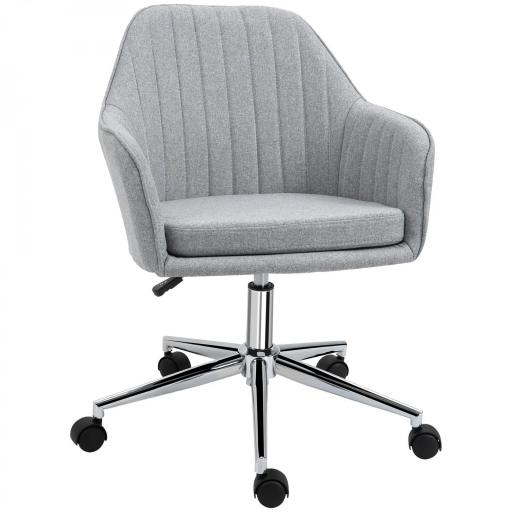 Silla de Oficina Silla Operativa con Altura Ajustable y Giratoria para Despacho Oficina 61x59x96cm Gris [9]