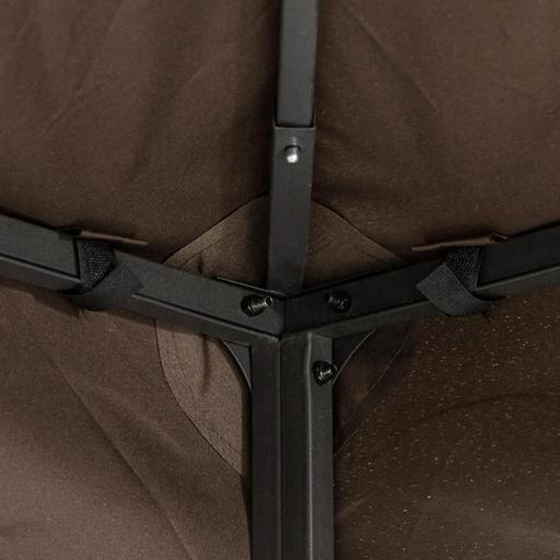 Techo de Repuesto para Cenador 4x3 m Cubierta de Repuesto con Techo Doble 10 Orificios de Drenaje y Protección UV Toldo de Recambio para Pabellón Gazebo Marrón [6]