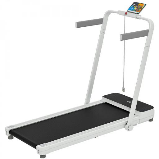 Cinta de Correr Plegable Inclinado Debajo del Escritorio con 2.5HP 0-12 KM/H Pantalla LED Control Remoto y Soporte [9]