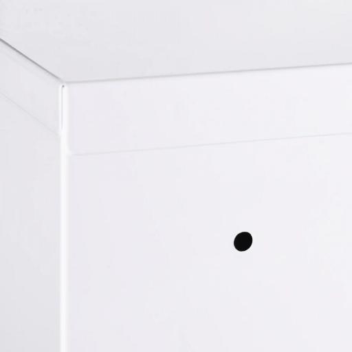 Botiquín de Pared Armario de Medicinas de Acero Armario con 3 Estantes y 2 Llaves para Baño 40x15x53,5 cm Blanco [2]