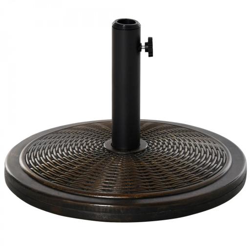 Base para Sombrilla de Jardín Peso Neto 13 kg Soporte de Parasol de Cemento Retro para Postes de 35mm/38mm/48mm para Terraza Patio Exterior Ø48x34 cm Bronce [9]