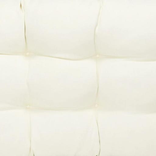 Cojín para Banco de 2 Plazas para Interior y Exterior con 8 Puntadas para Sillas Sofás 110x48x8 cm Crema [6]