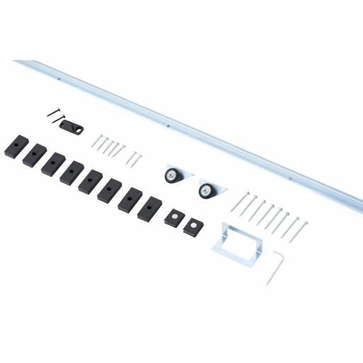 Herraje para Puerta Corredera 186 cm Kit de Accesorios para Puerta Corrediza de Madera con Riel de Metal [8]