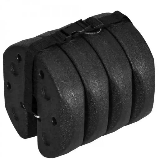 Pack de 4 Pesos para Carpas Plegables Rellenados con Cemento Bases para Toldo Pérgola Ø22x5,5 cm Negro [7]