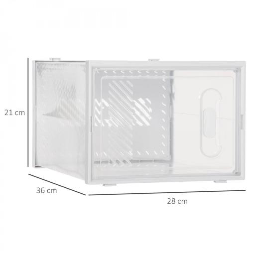 Organizador de Zapatos Modular Estantería Modulable con 18 Cubos Puertas Magnéticas 28x36x21 cm Transparente [1]
