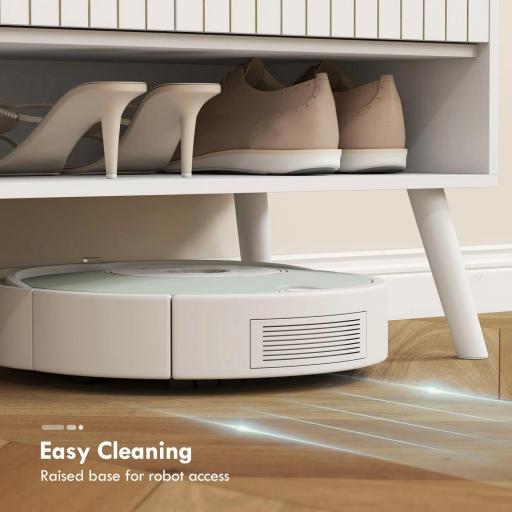 Zapatero Entrada Recibidor con Estantes Ajustables Compartimento Abierto para 15 Pares de Zapatos 75x35x97 cm Blanco [7]