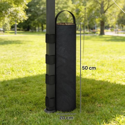 Pack de 8 Bolsas de Peso para Carpa Bolsas de Arena de Tela Oxford 600D para Patas de Toldo Sin Arena Negro [5]