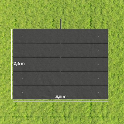 Cubierta para Techo Retráctil de 3,5x2,6 m para Pérgola 4x3 Tela de Repuesto con 10 Orificios de Drenaje Gris Oscuro [5]