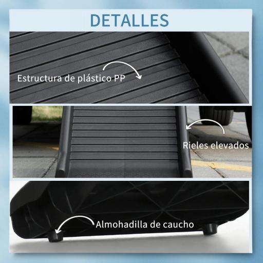 Rampa Plegable para Perros y Gatos con Almohadillas Antideslizantes para Coche Cama Sofá 155x39x14 cm Negro [3]