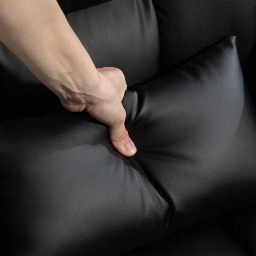 Silla de Oficina con 6 Puntos de Masaje Reposapiés Retráctil Altura Ajustable Control Remoto y Soporte Lumbar Negro [7]