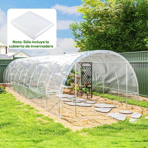 Cubierta de repuesto para invernadero de Polipropileno 6x10 m para Huerto Plantas Agricultura Jardín Transparente