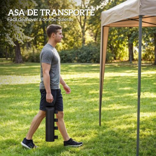 Pack de 8 Bolsas de Peso para Carpa Bolsas de Arena de Tela Oxford 600D para Patas de Toldo Sin Arena Negro [6]