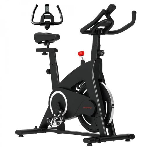 Bicicleta Estática de Interior con Volante de Inercia de 15 kg Monitor LED con Pulsómetro Manillar y Asiento Ajustables [9]