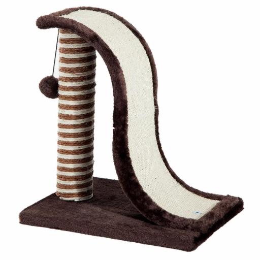 Árbol Rascador para Gatos tipo Centro de Juegos con Poste de Sisal Natural y Pelota para Jugar y Arañar 35x30x39cm Color Marrón [8]