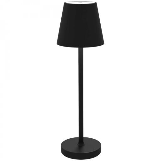 Lámpara de Mesita de Noche Inalámbrica con Luces LED Lámpara de Mesa USB-C Recargable 3 Colores Ø11,2x36,5 cm Negro [9]