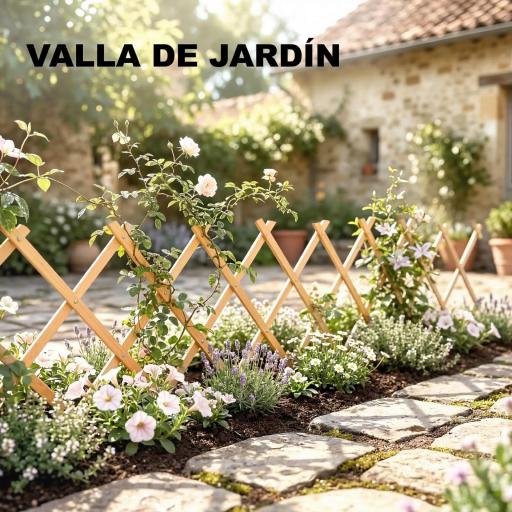 Enrejado de Jardín de Madera Extensible Soporte para Plantas Trepadoras Rosas y Parra 180x60 cm Marrón Claro [5]