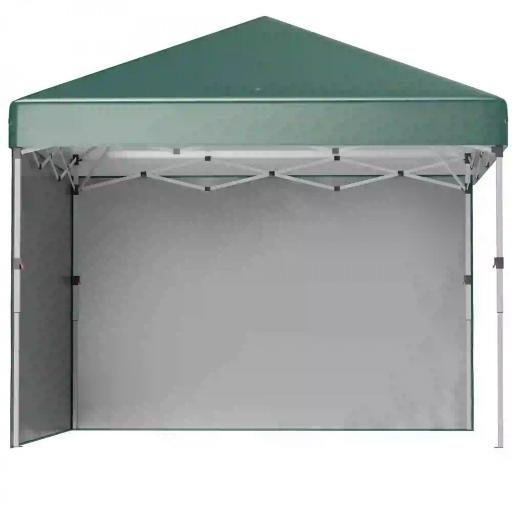 Carpa Plegable Pop-up 3x3 m con 2 Paredes Laterales Anti-UV Altura Ajustable Sacos de Arena y Bolsa de Transporte Verde [9]