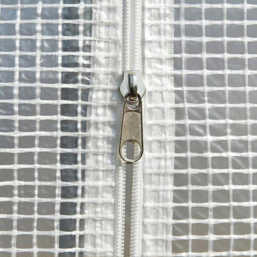 Invernadero de Exterior Invernadero de Túnel 8x3x2 m Invernadero de Jardín con 12 Ventanas y Puerta Enrollable para Cultivo Plantas Tomates Verduras Acero y PE 140 g/m² Blanco [6]
