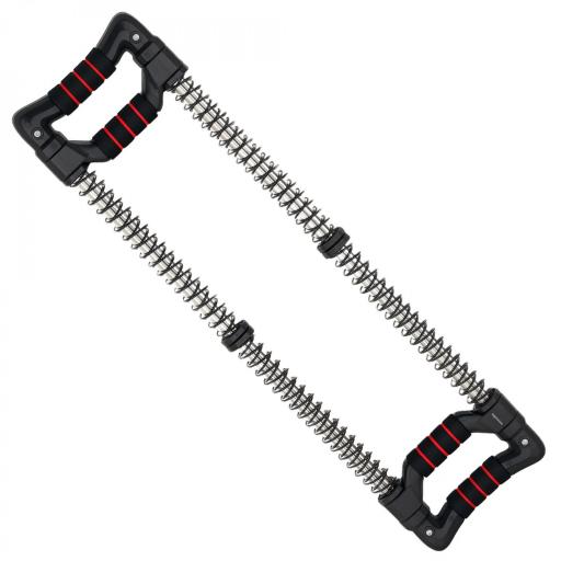 Expansor de Pecho con Resistencia Ajustable de 10-50 kg para Desarrollo Muscular de Brazos 80x22x5 cm Negro [9]