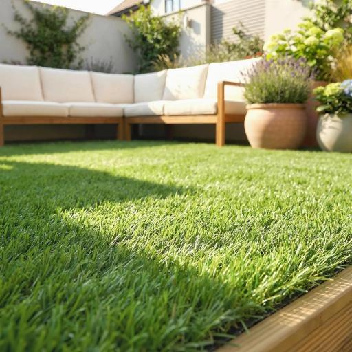 Césped Sintético de 22 Piezas Alfombra Césped Artificial 30x30 cm con Altura de Hierba 25 mm Drenaje Automático Verde [6]