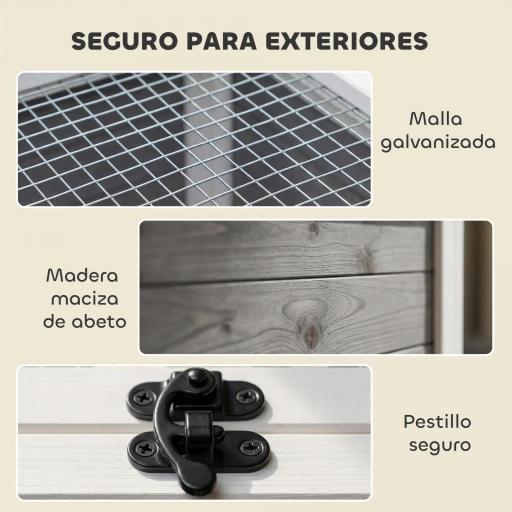 Casa para Tortugas de Madera Terrario para Reptiles Ventana Transparente Techo Abatible 113x106,5x44,5 cm Gris Oscuro [3]