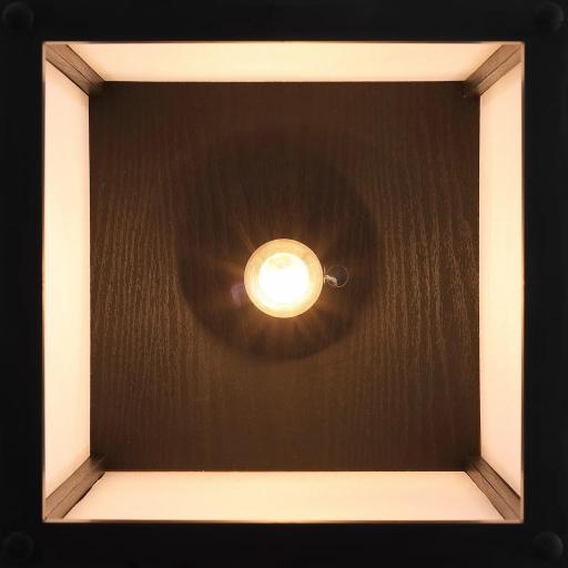 Lámpara de Pie de Madera con 3 Estantes de Almacenaje para Bombilla E27 Potencia Máx. 40W Lámpara Moderna para Salón Dormitorio 26x26x160 cm Negro y Blanco [6]