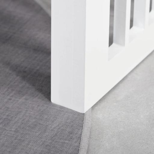 Comedero Elevado para Perros con Soporte y 2 Cuencos Extraíbles de Acero Inoxidable Alimentador para Mascotas Alimento y Agua 44x24x15 cm Blanco [7]