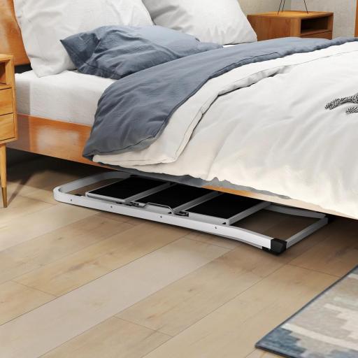 Escalera Plegable de 3 Peldaños 71x46,5x105,3 cm con Superficie Antideslizante Asa de Transporte y Carga Máxima 150 kg [2]