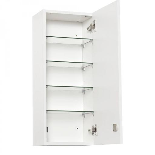 Botiquín de Pared de Primeros Auxilios 5 Niveles con Estantes Ajustables de Vidrio Cerradura Llaves 30x20x70 cm Blanco [7]