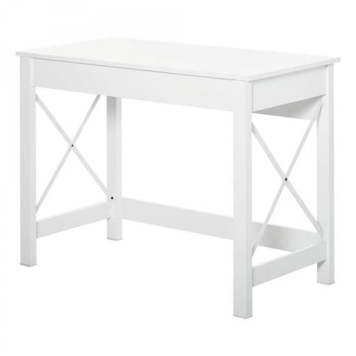 Mesa Escritorio Estilo Moderno Escritorio Fácil de Montar Mesa de Ordenador para Oficina Dormitorio Estudio 105x50x76 cm Blanco [10]