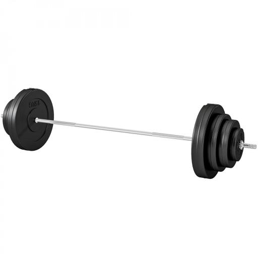 Barra de Pesas Ajustables 70 kg con 8 Discos 1,5kg 5kg 10kg 15kg y 1 Barra en Hogar Gimnasio 170x40,5x40,5 cm Negro [8]