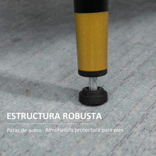 Butaca de Salón con Reposabrazos Asiento Acolchado y Patas de Acero Sofá Individual de Moderno 76x68x80 cm Gris [3]