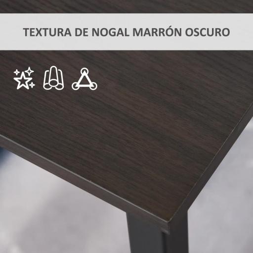 Escritorio para Hogar Oficina Mesa de Comedor Mesa de Ordenador Mesa de Estudio con Pies Ajustables Mobiliario Simple de Oficina 120x60x73cm Carga 70kg [5]