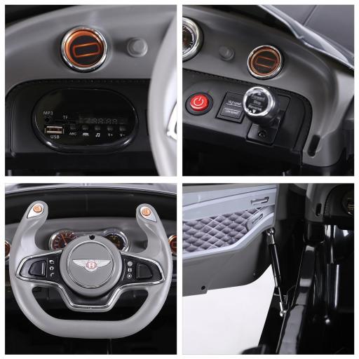 Coche Eléctrico para Niños Bentley GT Coche de Batería para Niños de +3 Años Velocidad 2,5-5 km/h 108x60x43 cm Negro [7]