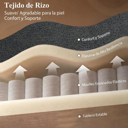 Sofá Cama 2 Plazas 3 en 1 con Respaldo Ajustable Bolsillos Laterales 2 Almohadas para Sala de Estar Gris Oscuro [3]