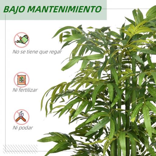 Bambú Artificial 180 cm Planta Sintética de Interior para Decoración de Oficina Hogar Ø17x180 cm Verde [6]
