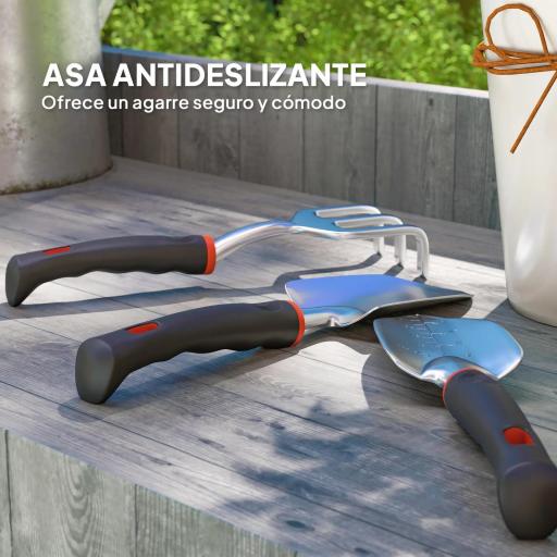 Juego de Herramientas Jardinería de 9 Piezas de Aluminio con Tijeras de Podar con Bloqueo Seguro Bolsa de Jardín Ligera [4]