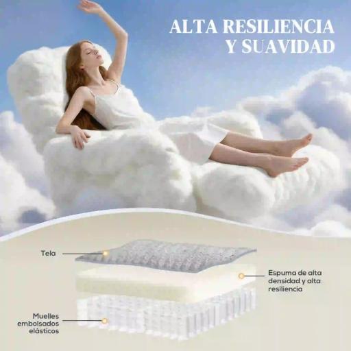 Sillón Relax Reclinable Manual Tapizado en Pana Instalación Rápida Reposapiés Acolchado Grueso Gris Claro [3]